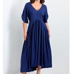 Avenue Blue Maxi Dress 4X NWT